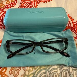 Tiffany & Co. Black and Teal tortoise shell glasses